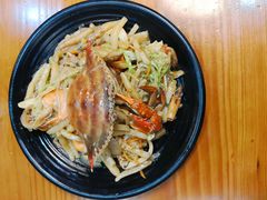 白蟹炒年糕-台州老六海鲜面馆(上南总店)
