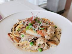 黑松露菌菇鸡肉奶油意面配温泉玉-77COM好吃的意大利菜(老城根店)