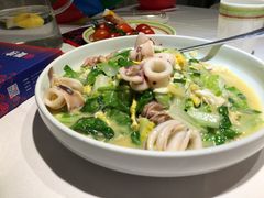 笔管鱼小白菜-开海·红岛海鲜虾水饺(石老人店)