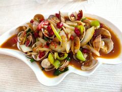 姜葱炒花甲-覃记海鲜美食餐厅