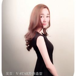 欧范儿名媛气质长卷发-V-STAR威斯达•高级私人定制