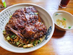 肉丝拌川加青菜加大排-无名氏面馆(邮电路店)