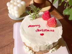 圣诞手绘奶油草莓蛋糕-艾加柒克蛋糕茶歇甜品台(春熙路店)
