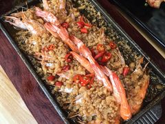 铁板蒜蓉大虾-签到北派烧烤(四方坪店)