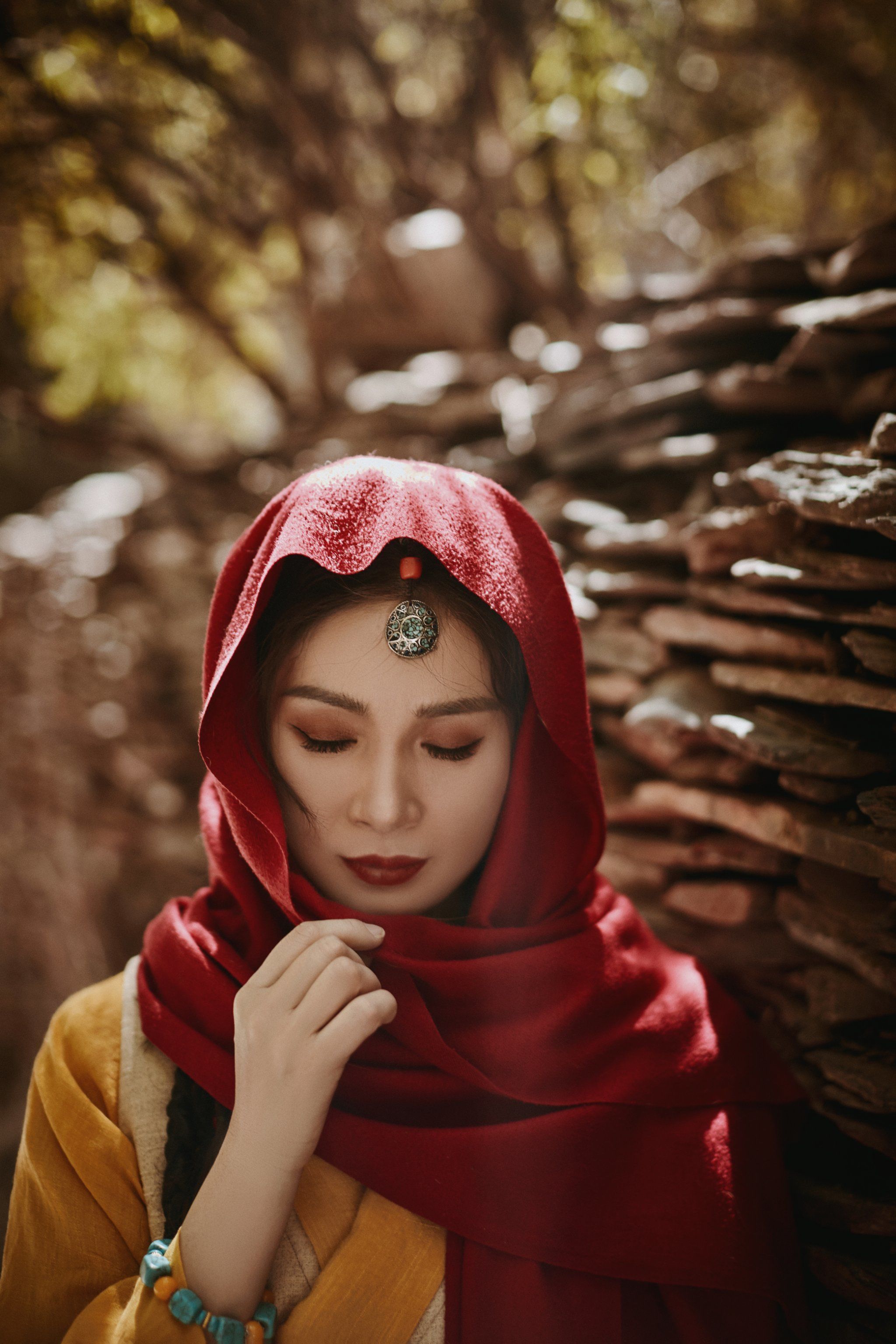 布达拉宫藏服写真,宛如自由飞翔的白鸽