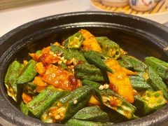 豆酱秋葵炒山药-南拳十三姨·潮汕砂锅粥·粤菜(西单大悦城店)