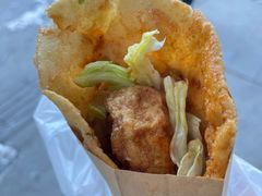 -小红车炸蛋葱油饼