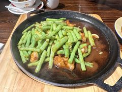 乡下虾酱花肉啫豆角-广府乡下·饭庄(新港东路店)