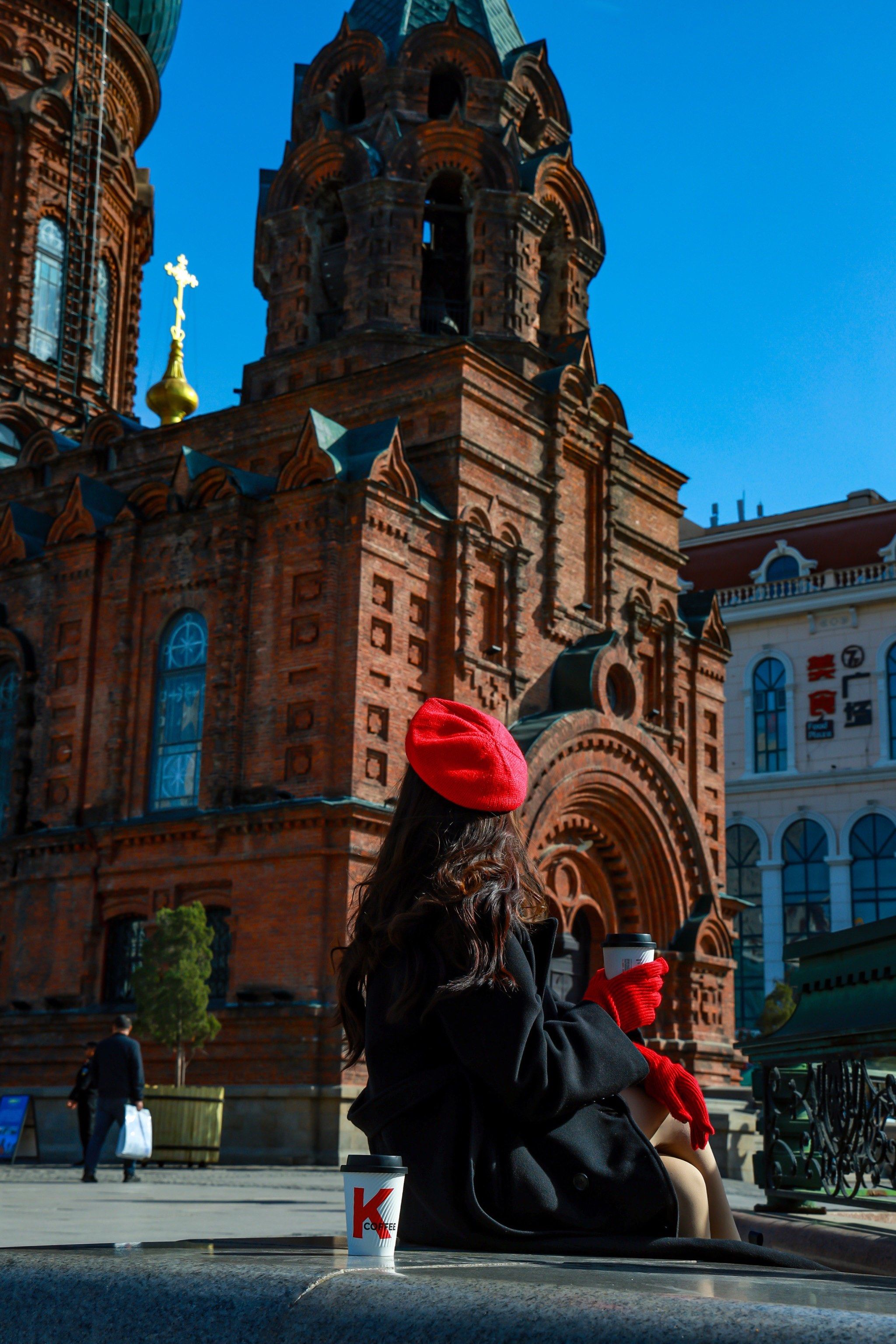 哈尔滨地标76索菲亚教堂拍照姿势
