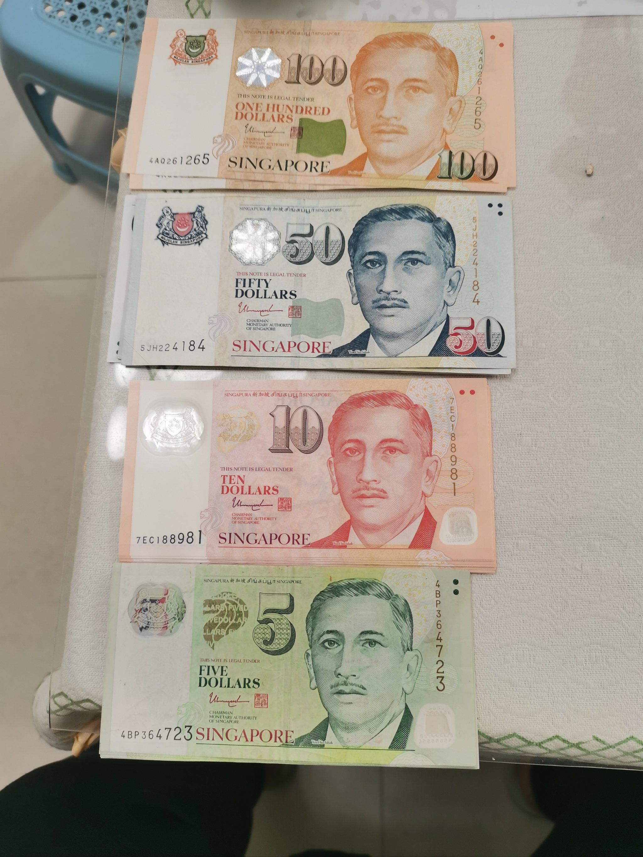 在中国银行兑换的新加坡元.很漂亮.第一次兑换