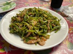 肉丝炒扁豆-南窖乡水峪村山情农家