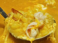非遗手工鲜虾疙瘩汤-品味居·首店·大连鲜活海鲜大连菜(东港店)