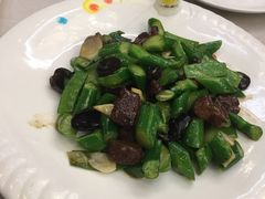 芥蓝炒雪花牛肉粒-香云轩·顺德菜(香云纱园林酒店店)