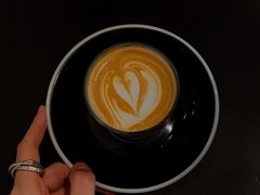 Flat&nbsp;white-black rainbow coffee