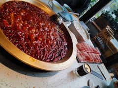 屠肠直供鲜极品毛肚-茅草房·河畔园林火锅