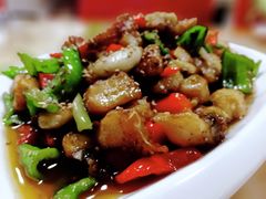 爆炒野生狗鱼块-煲来饱去冷水鱼