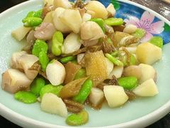咸菜毛豆炒菱角-绍兴名菜馆(可乐路店)