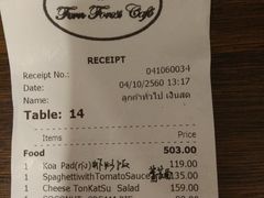 账单-Fern Forest Cafe