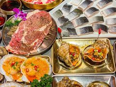 -围炉肉舍•炭烤活鳗•丹东海鲜烤肉(步行街店)