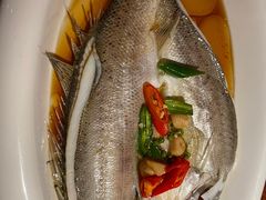 葱椒鲈鱼-绿茶餐厅(蓝色港湾店)