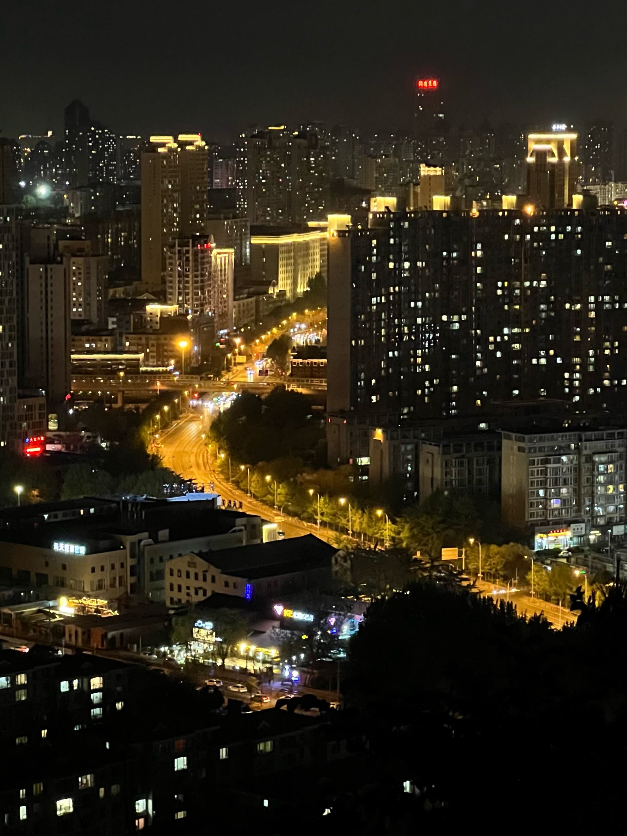 大连夜游好去处富国公园俯瞰大连全景?