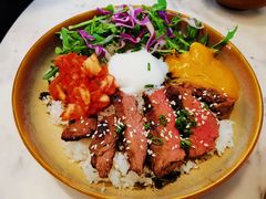 烤牛肉配泡菜温泉蛋饭-gaga(深圳福田星河COCO Park店)
