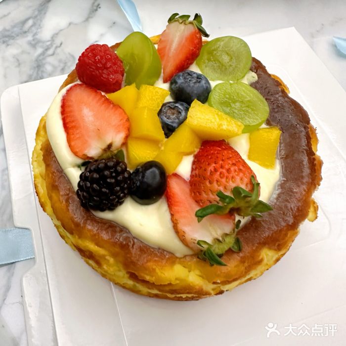 漫生活烘焙·无糖蛋糕·动物奶油巴斯克芝士生日蛋糕图片