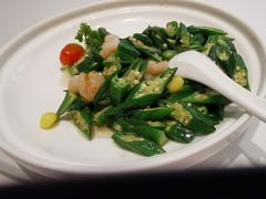 虾仁炒秋葵-宏达老菜馆(东安街店)
