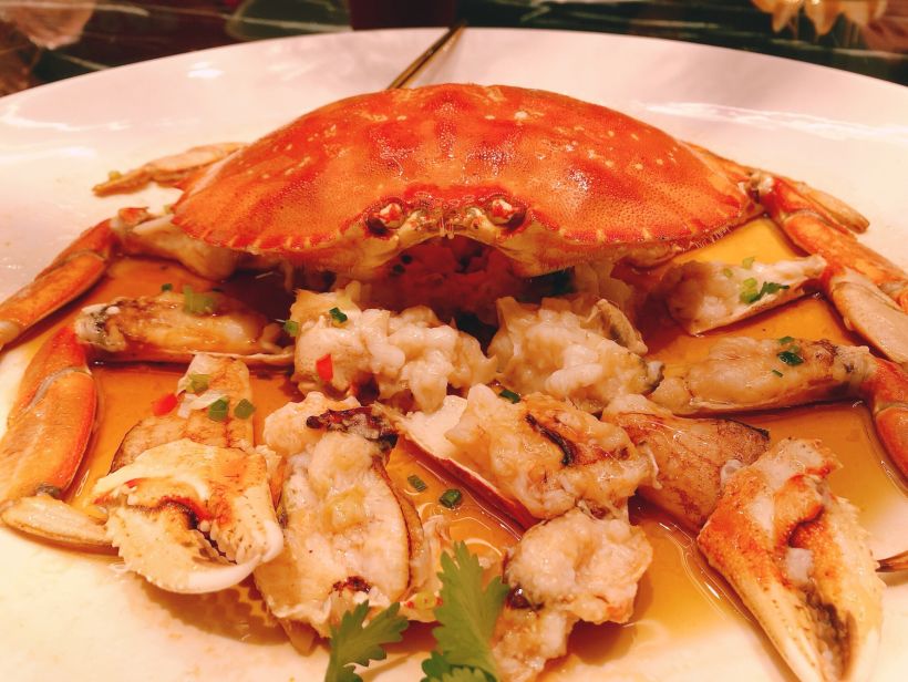 "葱油蒸珍宝蟹/2斤"蟹肉肥美 葱油口味    更好保留了蟹肉的原汁