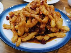 炸鱿鱼条-天伦海鲜·老味道·青岛菜(栈桥天主教堂店)