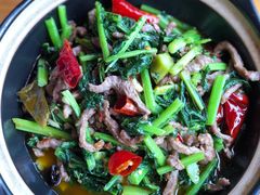 青菜牛肉-郑件洋芋饭庄