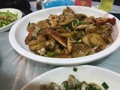 姜葱炒梭子蟹-丰收渔港饭店(嵊泗店)