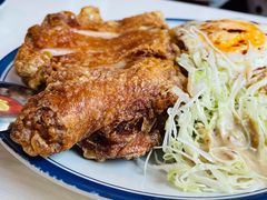 生炸鸡腿蛋饭-食运茶餐厅(文化宫店)