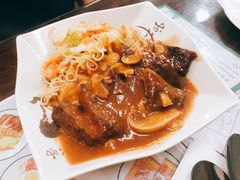 蘑菇汁牛扒捞丁-兰芳园(上环店)