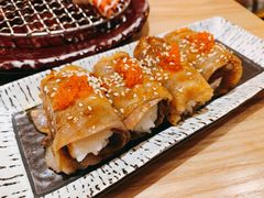 现烤雪花牛肉寿司-西月山居匠心创意料理(江汉路新佳丽广场店)