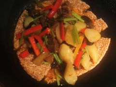 一个锅巴和时蔬-薇酌饮·陕西菜(南门外店)