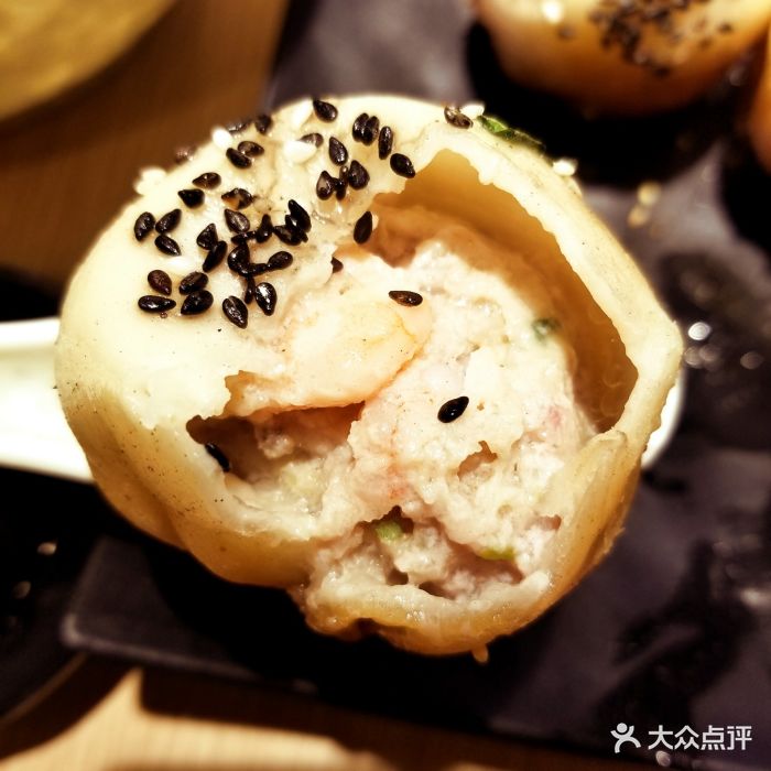 阿德生煎(龙华店-虾仁鲜肉生煎-菜-虾仁鲜肉生煎图片-上海美食-大众