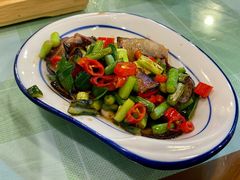 蒜苗辣椒腊肉-刘氏三和面馆