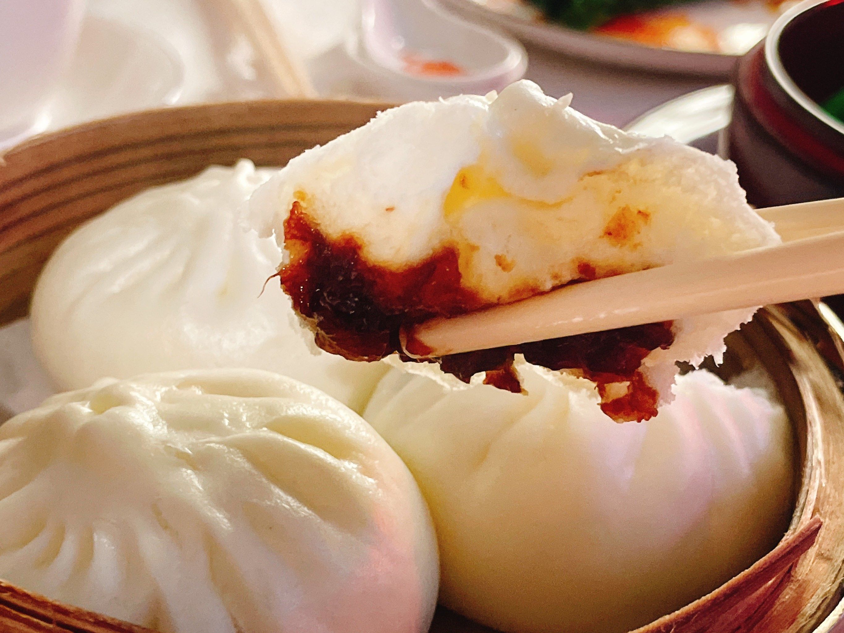 叉烧包热气腾腾超诱人