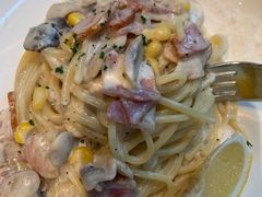 黑松露奶油蘑菇培根意面-麦田工坊(月湖店)