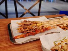 自制精品牛肉串-福记烧烤大排档(西政店)