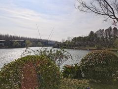 餐厅落地玻璃窗外景-上海怡沁园度假酒店