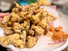 炸平菇-东北哈尔滨酱骨头馆房掌柜铁锅炖