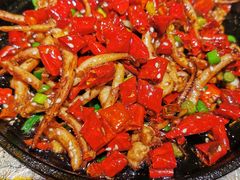 美味铁板鱿鱼须-梁记粥铺(开元地中海店)