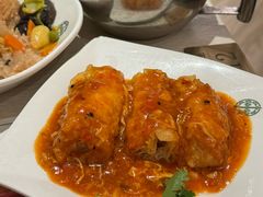 百花酿油条配香辣蟹膏-添好运点心专门店(深水埗店)