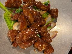 蒜香蜜汁排骨-绿茶餐厅(华联万柳店)