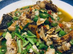 青椒煎鱼头-小芙蓉湘菜馆(易生活购物公园店)