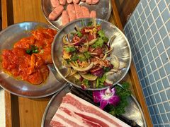 -明洞阿姨·韩式酱蟹烤肉·创意料理(三元桥店)