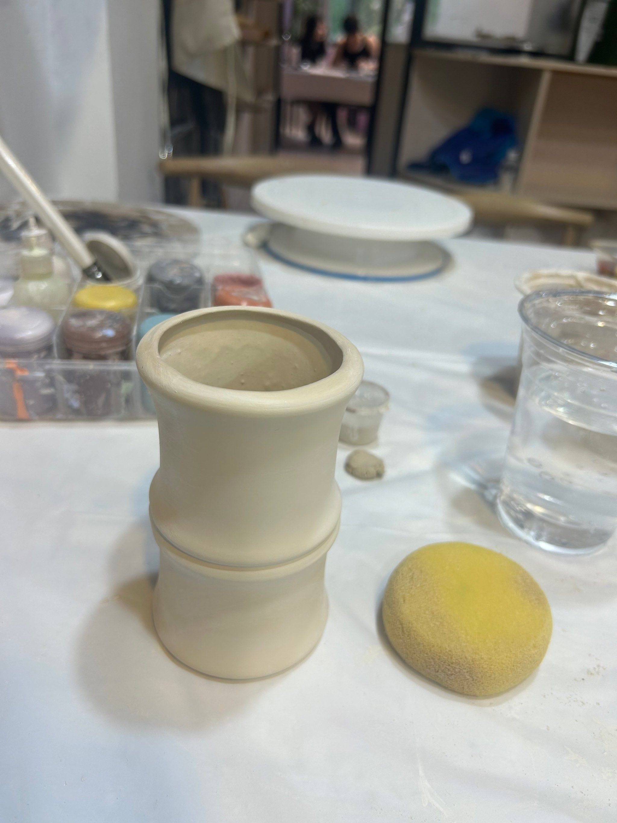 陶艺素坯彩绘翻车了,敲!