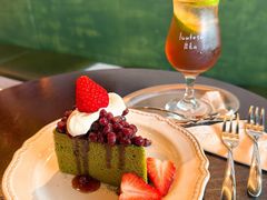 红豆抹茶蛋糕-luutosa  cafe & tea 鹿兔山